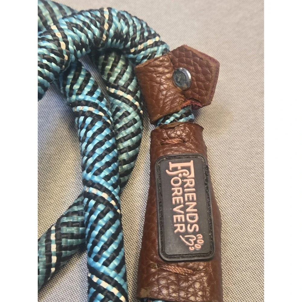 Friends Forever Durable Dog Rope Slip Leash 6ft Reflective Training Lead Teal